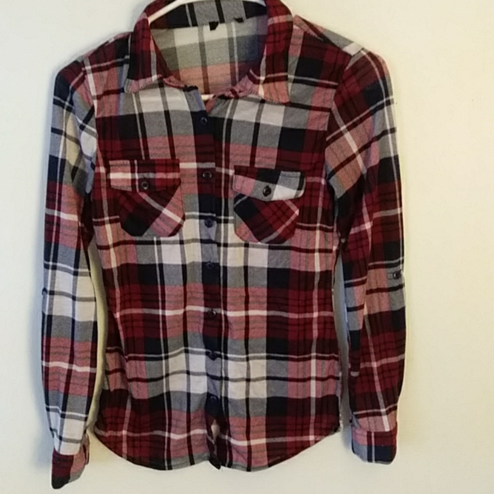 Womens RUE 21 Red and Blue Plaid shirt